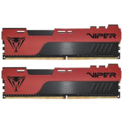 16GB (Kit of 2x8GB) DDR4-4000 VIPER (by Patriot) ELITE II, Dual-Channel Kit, PC32000, CL20, 1.4V, Red Aluminum HeatShiled with Black Viper Logo, Intel XMP 2.0 Support, Black/Red