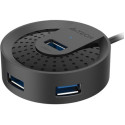 USB 3.0 Hub 4-port A4tech HUB-30, Cable 100cm, Micro USB Power Input Port, USB