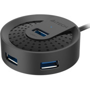 USB 3.0 Hub 4-port A4tech HUB-30, Cable 100cm, Micro USB Power Input Port, USB