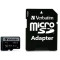 128GB microSD Class10 U3 UHS-I V30 + SD Adapter Verbatim Pro U3 microSDXC, 600x, Read up to: 90MB/s, Write up to: 45MB/s