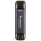 .256TB Transcend Portable SSD ESD310C Black, USB-A/C 3.2 (71.3x20x7.8 mm, 11g, R/W:1050/950 MB/s)