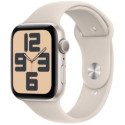 Apple Watch SE 2 44mm Aluminum Case with Starlight Sport Band - M/L, MRE53 GPS, Starlight