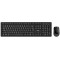 Wireless Keyboard & Mouse Genius KM-8200, 12 Fn keys, Spill resistant, Chocolate keycap, 1000dpi, 3 buttons, 1xAAA/1xAA, 2.4Ghz, EN/RU, Black/Grey