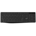 Wireless Keyboard Genius KB-7200, 12 Fn Keys, Chocolate keys, Battery indicator, 2xAAA, 2.4 GHz, EN/RU, Black