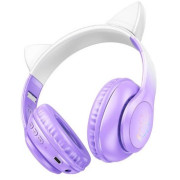 HOCO W42 Cat ear kids BT headphones Purple grape