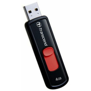 4 GB USB Flash Drive Transcend "JetFlash 500", Black, Capless, Retail, USB2.0