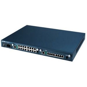 ZyXEL IES-1000 EE Main Chassis, DSLAM. Two slots for DSL-modules, 19'', 1U high, 220V AC power