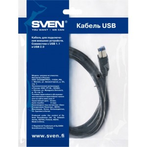 Cable Sven USB3.0 Am-Bm 1.8m