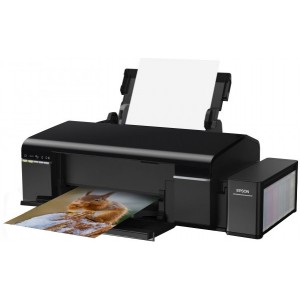 "Printer Epson L805, A4
Количество цветов : 6;  скорость печати : 37 стр/мин (ч/б А4), 38 стр/мин (цветн. А4);  объем капли : 1.5 пл;  разрешение для печати : 5760x1440 dpi;  печать без полей;  время печати 10x15 см (цветн.) : 12 с;  подача бумаги :  120