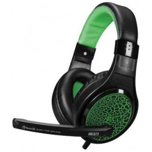MARVO "H8323", Gaming Headset, Microphone, 40mm driver unit, Volume control, Adjustable headband, 2x3.5mm jack, cable 1.8m, Black-Green