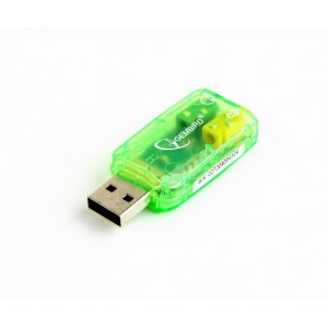 "USB Sound Card Gembird SC-USB-01, 3.5 mm sockets: stereo output, microphone mono input
-  
 https://gembird.nl/item.aspx?id=10045"
