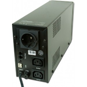 Gembird EnerGenie EG-UPS-032, 850VA / 510W, UPS with AVR, Output sockets: 2 pcs x C13, 1 pc Schuko outlets, LCD display , USB port