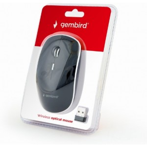 "Wireless Mouse Gembird MUSW-4B-01, Optical, 800-1600 dpi, 4 buttons, Ambidextrous, 1xAA, Black- https://gembird.nl/item.aspx?id=10385"