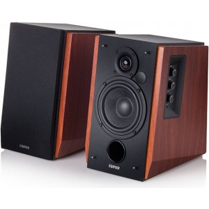 Edifier R1700BT Brown (Bluetooth) Wood, 2.0/ 66W (2x33W) RMS,  Audio in: Bluetooth & 2 analog (RCA), remote control, wooden, (4"+3/4")