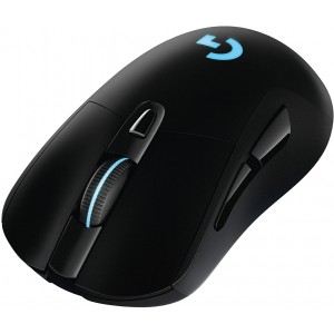 Logitech Gaming Mouse G703 Lightspeed Wireless, Bluetooth, High-speed, Hero 16K Gaming Sensor, Mechanical button, 6 Programmable buttons, 100-16000 dpi, LIGHTSYNC RGB lighting.