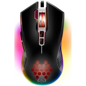 Gaming Mouse SVEN RX-G850, Optical 500-6400 dpi, 8 buttons, RGB, SoftTouch, Metal bottom, Black, USB