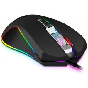 Gaming Mouse SVEN RX-G850, Optical 500-6400 dpi, 8 buttons, RGB, SoftTouch, Metal bottom, Black, USB