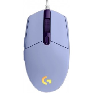 Gaming Mouse Logitech G102 Lightsync, Optical, 200-8000 dpi, 6 buttons, Ambidextrous, RGB, Lilac USB