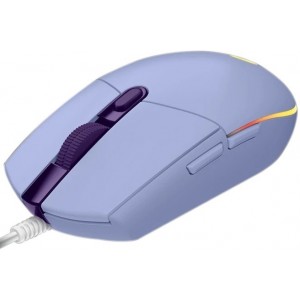 Gaming Mouse Logitech G102 Lightsync, Optical, 200-8000 dpi, 6 buttons, Ambidextrous, RGB, Lilac USB