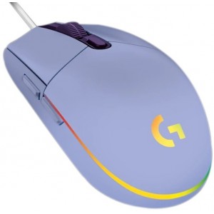 Gaming Mouse Logitech G102 Lightsync, Optical, 200-8000 dpi, 6 buttons, Ambidextrous, RGB, Lilac USB