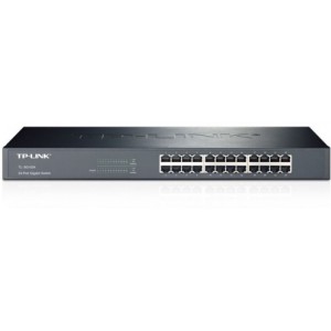 TP-LINK TL-SG1024 24-port Gigabit Switch, 24 10/100/1000M RJ45 ports, 1U 19-inch rack-mountable steel case