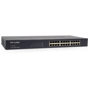 TP-LINK TL-SG1024 24-port Gigabit Switch, 24 10/100/1000M RJ45 ports, 1U 19-inch rack-mountable steel case