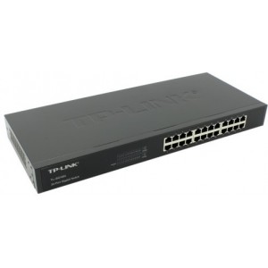 TP-LINK TL-SG1024 24-port Gigabit Switch, 24 10/100/1000M RJ45 ports, 1U 19-inch rack-mountable steel case