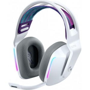 Wireless Gaming Headset Logitech G733, 40mm drivers,20-20kHz,39 Ohm,87.5dB, RGB,2.4 Ghz/3.5mm,White