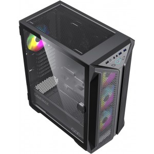 Case ATX GAMEMAX Brufen C1, w/o PSU, 4x120mm ARGB fans, PWM Hub,Tempered Glass, USB3.0, Black