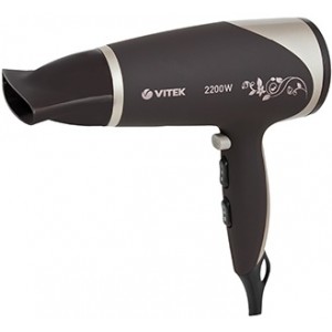 Uscător de păr VITEK VT-2327, 2200W, 2 speeds, 3 heat modes,  brown 