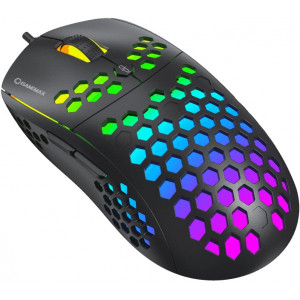 Gaming Mouse & Pad Gamemax MG8, Optical, 800-6400 dpi, 6 buttons, Ergonomic, RGB, Black, USB