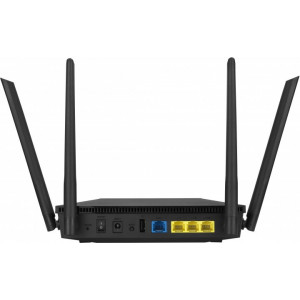 ASUS RT-AX53U, AX1800 Dual Band WiFi 6 (802.11ax) Gigabit Router, dual-band 2.4GHz/5GHz at up to super-fast 1800Mbps , WAN:1xRJ45 LAN: 4xRJ45 10/100/1000, 3G/4G, Firewall, USB 2.0 (router wireless WiFi/беспроводной WiFi роутер)