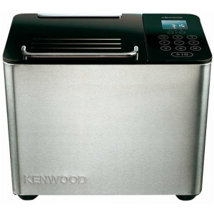 Bread Maker Kenwood BM450, 780W power output, bread weight up to 1000g, 15 programs, display, warm-keeping, adjustable crust browning, beep to end of program, double baking dish, removable baking dish, stainless steel
