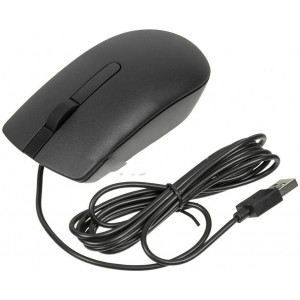 Mouse Dell MS116, Optical, 1000dpi, 3 buttons, Ambidextrous, Black, USB (Retail Box)