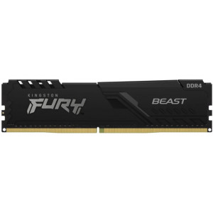 8GB DDR4-3600  Kingston HyperX FURY BEAST DDR4, PC28800, CL17, 1.35V, Auto-overclocking, Asymmetric BLACK heat spreader, Intel XMP Ready  KF436C17BB/8