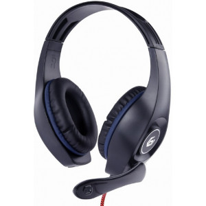 Gembird GHS-05-B, Gaming headset with volume control, blue-black, 3.5 mm