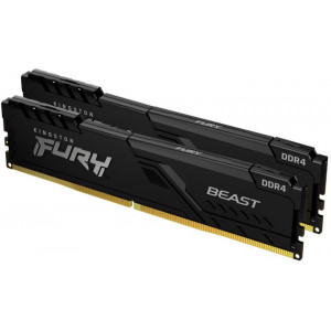 16GB DDR4-3600MHz  Kingston FURY Beast (Kit of 2x8GB) (KF436C17BBK2/16), CL17-21-21, 1.35V, Black