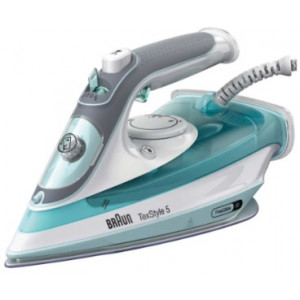 Iron Braun SI5017 GR, 2400W, ceramic solitplace, 270 ml water tank capacity, steam 190/50 g/min, horizontal and vertical steam,  blue