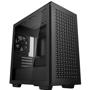 Case mATX Deepcool CH370, w/o PSU, 1x120mm, Tempered Glass, 2xUSB3.0, VGA&Headset holder, Black