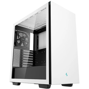 Case ATX Deepcool CH510, w/o PSU, 1x120mm, Tempered Glass, 2xUSB3.0, VGA&lHeadset holder, White