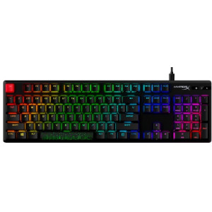 HYPERX Alloy Origins Core PBT Mechanical Gaming Keyboard (RU), HyperX Red - Linear key switch, High-quality, Durable PBT keycaps, Backlight (RGB), 100% anti-ghosting, Ultra-portable design, Solid-steel frame, USB