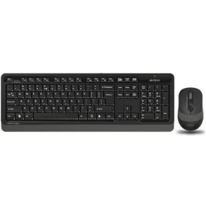 Wireless Keyboard & Mouse A4Tech FG1010S, Fn Keys, Splash Proof, Silent Mouse, 1xAA/1xAA, Grey