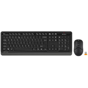 Wireless Keyboard & Mouse A4Tech FG1012S, Fn Keys, Splash Proof, Silent Mouse, 1xAA/1xAA, Black