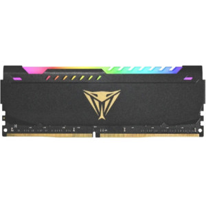 16GB DDR4-3200  VIPER (by Patriot) STEEL Performance RGB Sync, PC25600, CL18, 1.35V, Custom Design Aluminum HeatShiled, 5 Customizable Lightning Zones, Intel XMP 2.0 Support, Black w/ Golden Viper Logo