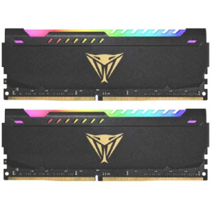 32GB (Kit of 2x16GB) RGB DDR4-3600  VIPER (by Patriot) STEEL Performance RGB Sync, Dual-Channel Kit, PC28800, CL20, 1.35V, Custom Design Aluminum HeatShiled, 5 Customizable Lightning Zones, Intel XMP 2.0 Support, Black w/ Golden Viper Logo