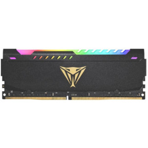 16GB DDR4-3600  VIPER (by Patriot) STEEL Performance RGB Sync, PC28800, CL20, 1.35V, Custom Design Aluminum HeatShiled, 5 Customizable Lightning Zones, Intel XMP 2.0 Support, Black w/ Golden Viper Logo