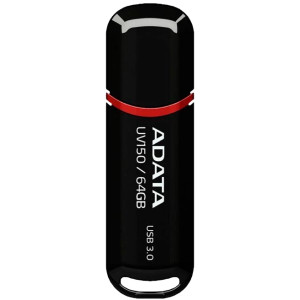 ADATA UV150,  64GB USB3.1 Black, Plastic, Classic Cap