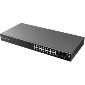 16-port Gigabit Managed PoE Switch, Grandstream GWN7802P, 4xSFP, steel case, 240W Budget