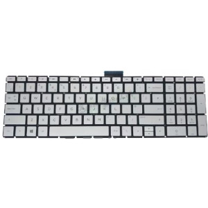 Keyboard HP Pavilion 15-DA 15-DB 15-CN 17-BY 250 255 G7 w/Backlit w/o frame "ENTER"-small ENG/RU Silver Original