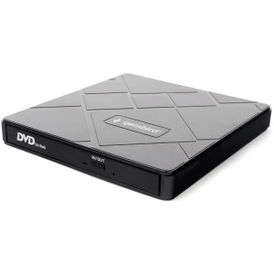 External DVD USB Drive Gembird  DVD-USB-04, CD-DA, CD-R, CD-RW, DVD+R, DVD+R DL, DVD+RW, DVD-R, DVD-R DL, DVD-RAM, DVD-ROM DL, DVD-RW, DVD-Video, Supported disc diameter: 80 mm,120 mm,  USB2.0, Black, Retail